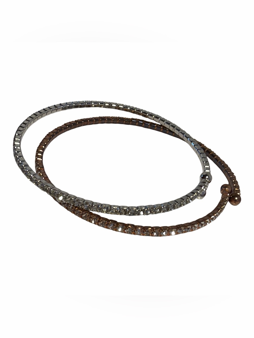 Gilded Crystal Stacking Cuff Bracelets - NWOT **